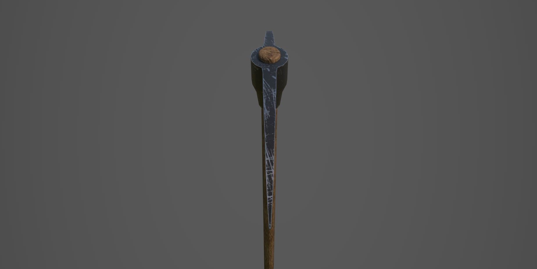 Pickaxe axe Low-poly 3D model_5