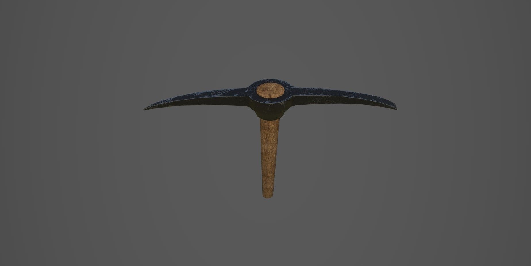 Pickaxe axe Low-poly 3D model_6