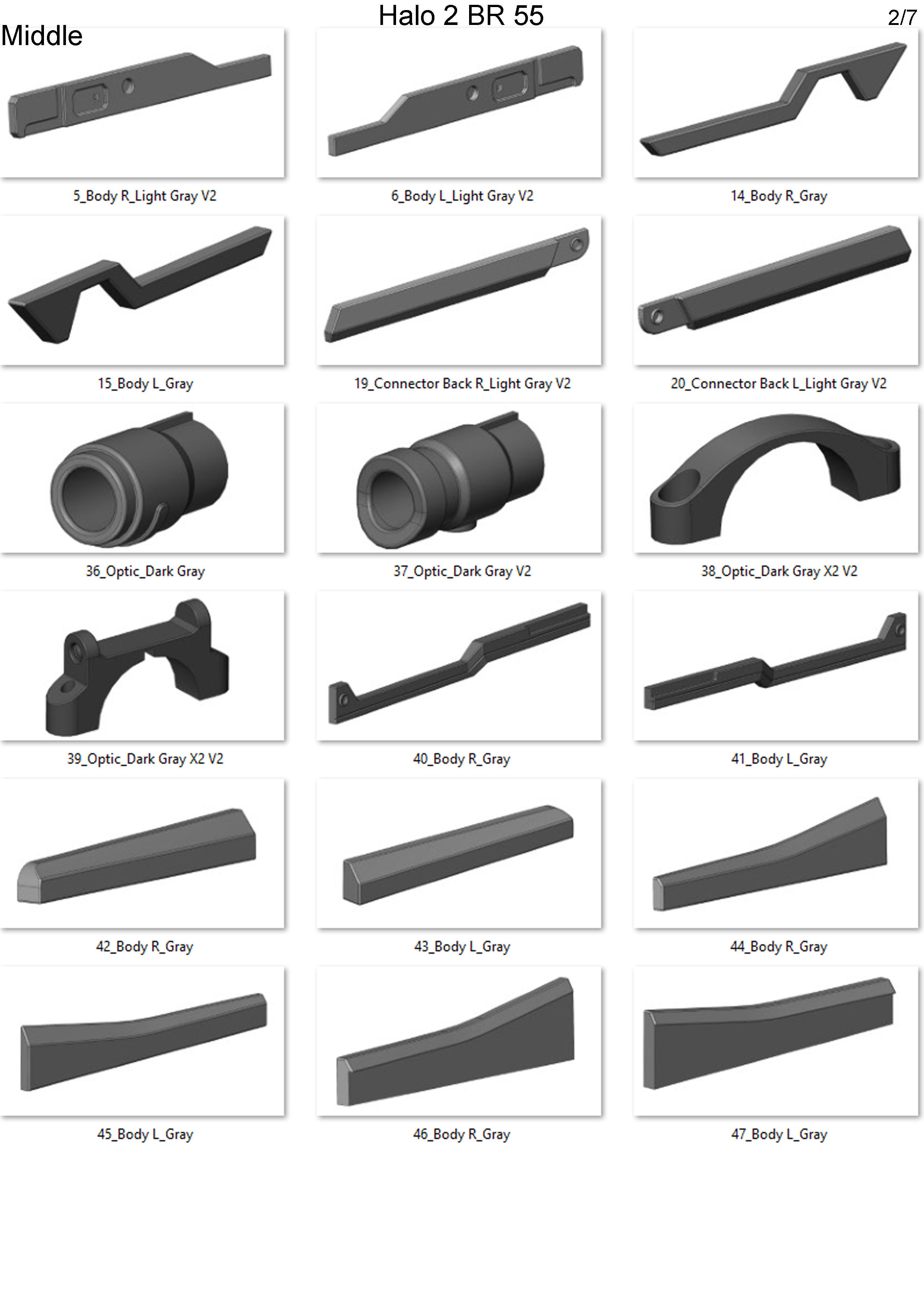 BR55 Cannon - Halo 2 - Printable 3d model - STL 3D print model_17