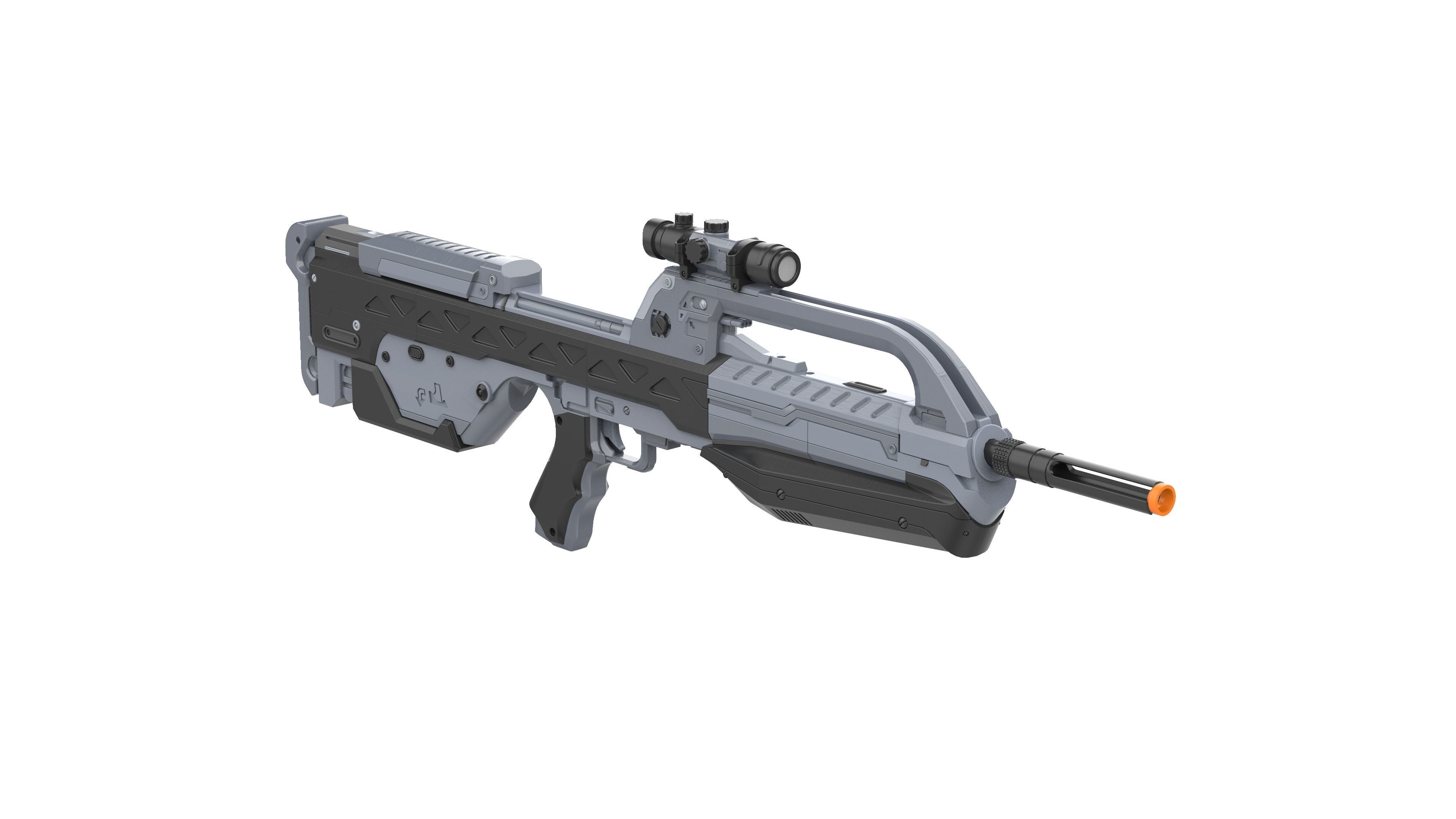 BR55 Cannon - Halo 2 - Printable 3d model - STL 3D print model_10