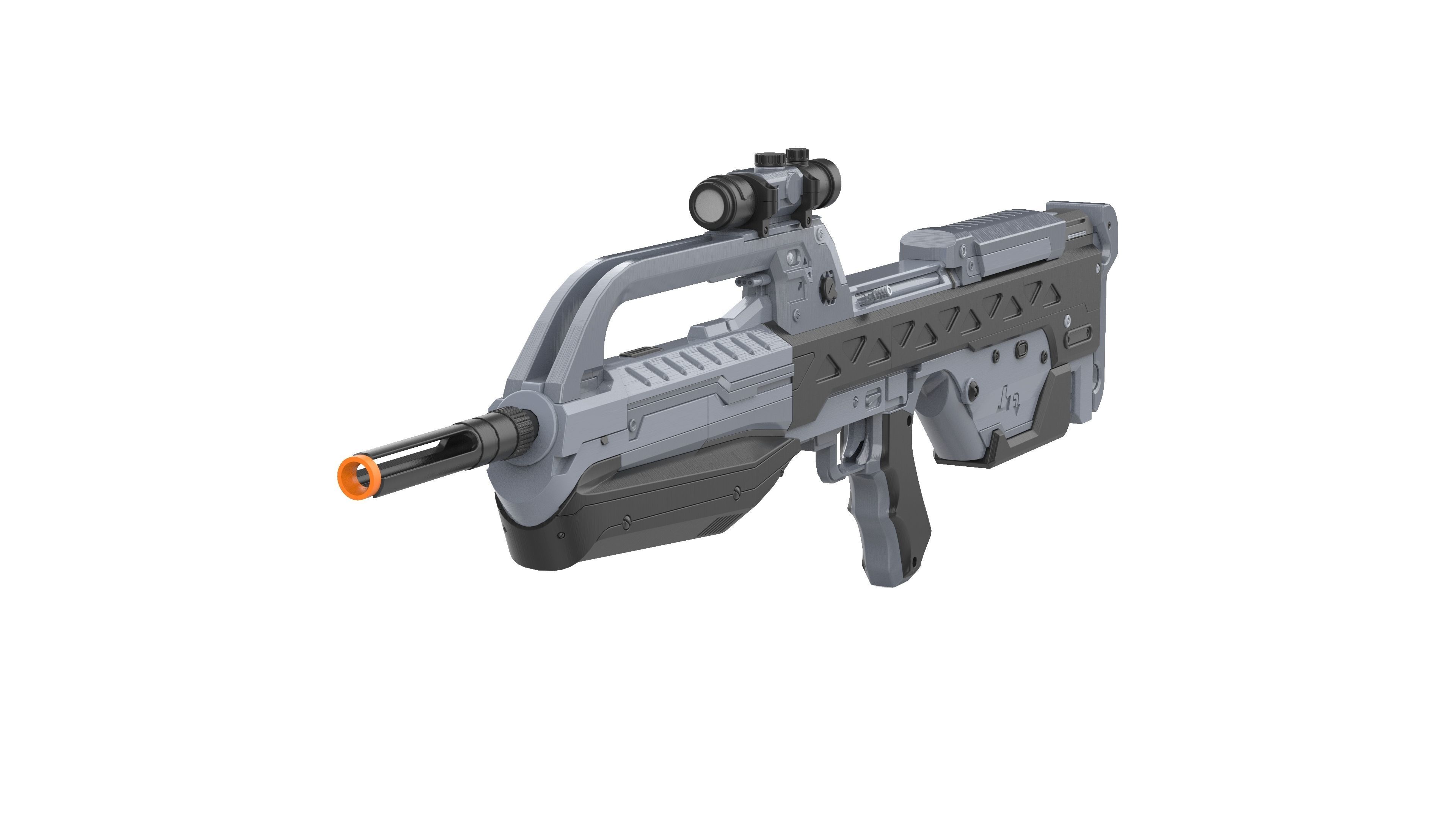 BR55 Cannon - Halo 2 - Printable 3d model - STL 3D print model_4