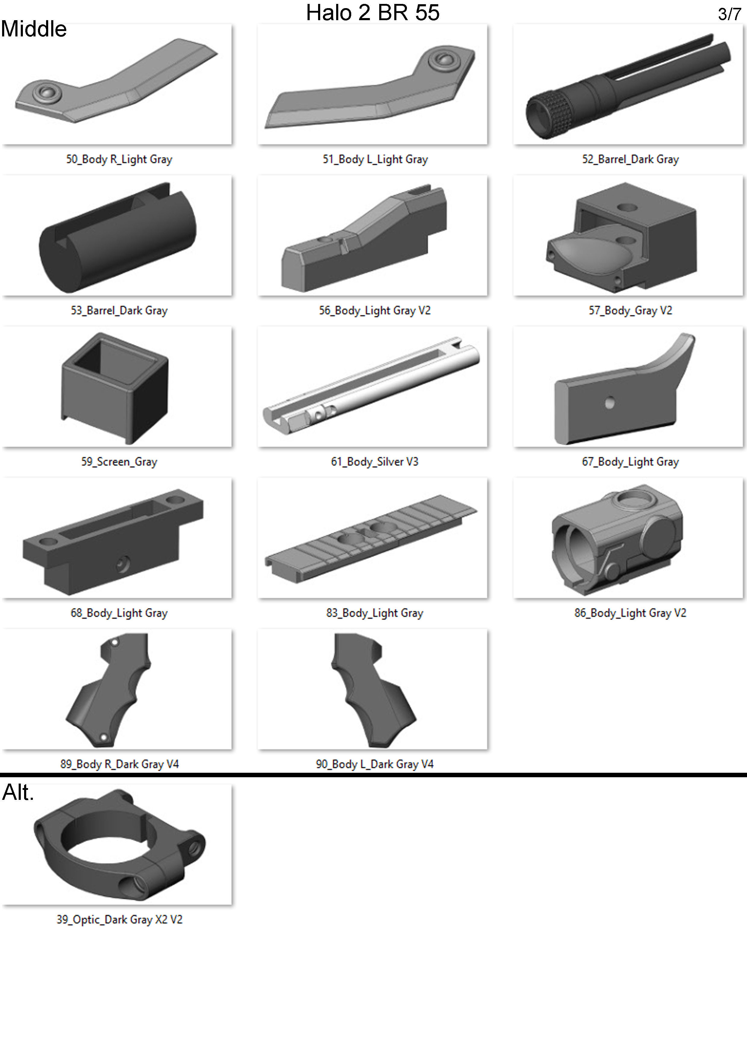 BR55 Cannon - Halo 2 - Printable 3d model - STL 3D print model_18