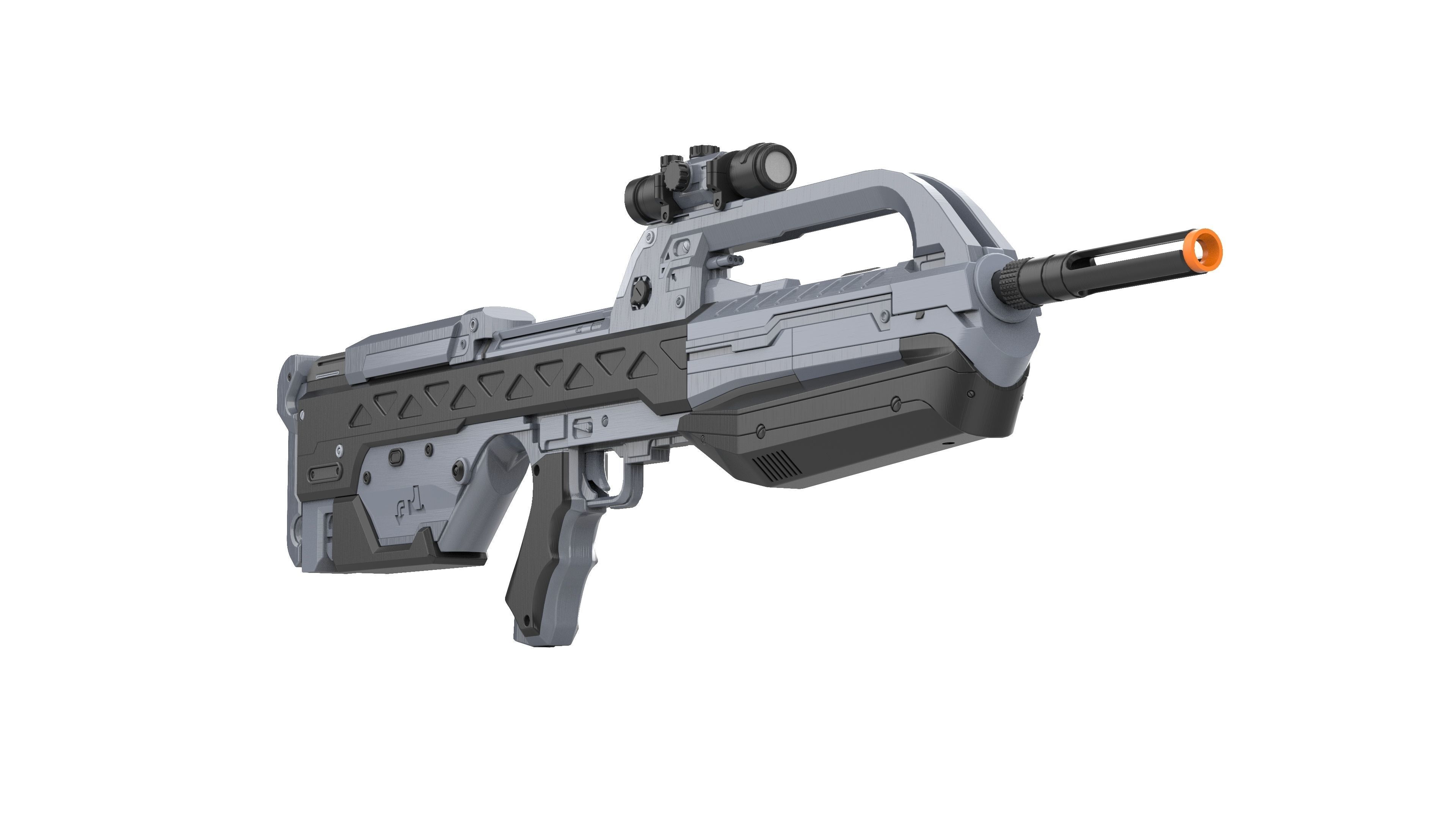 BR55 Cannon - Halo 2 - Printable 3d model - STL 3D print model_11