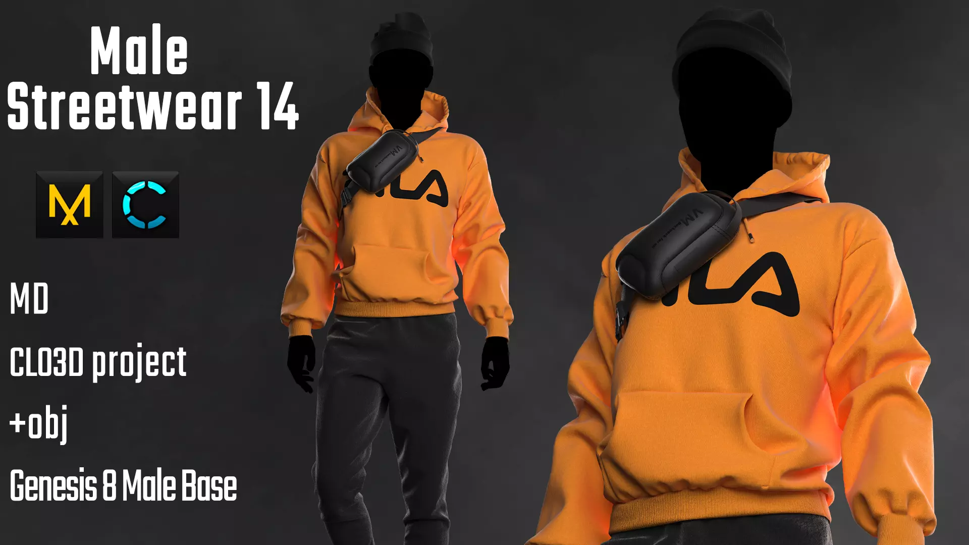 Male Streetwear 14 3D model