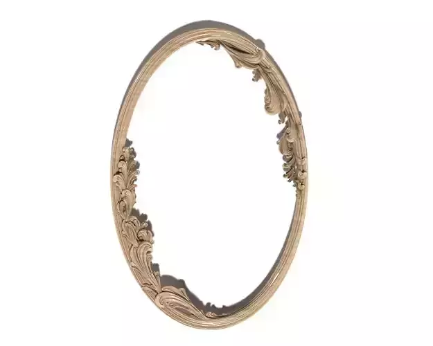 Frame-010 ornately carved wooden frame 3D model