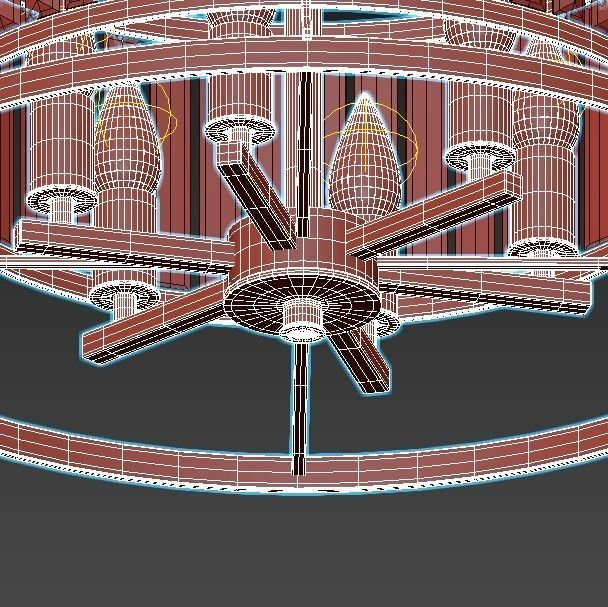 frost-2022-21-lm-5 circular chandelier with clear glass shades 3D model_4