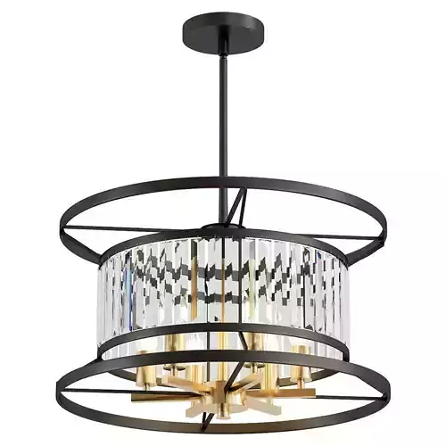 frost-2022-21-lm-5 circular chandelier with clear glass shades