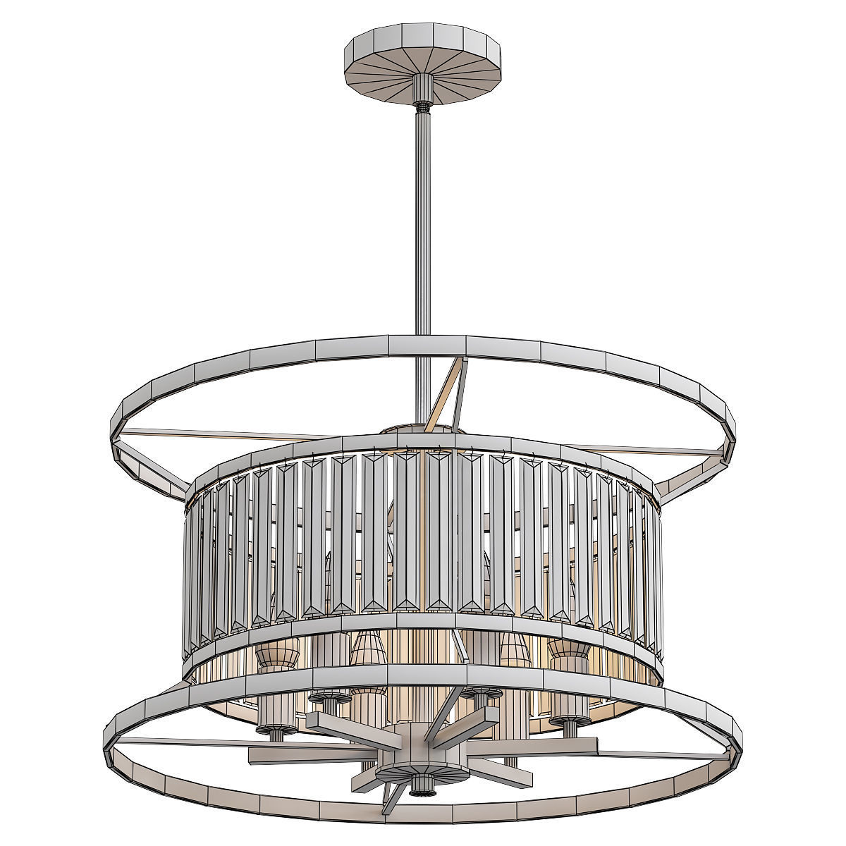 frost-2022-21-lm-5 circular chandelier with clear glass shades 3D model_1