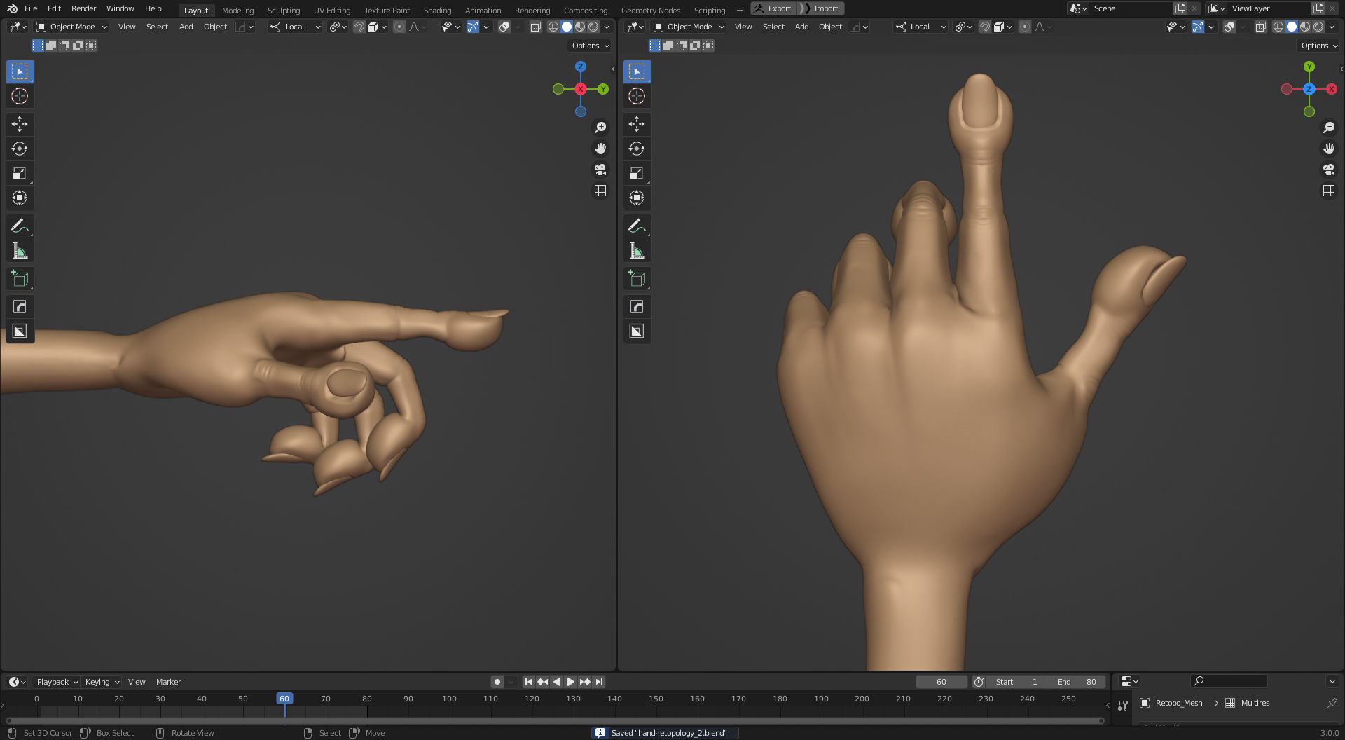 Rigged Stylized Hand - Blender 3D model_6