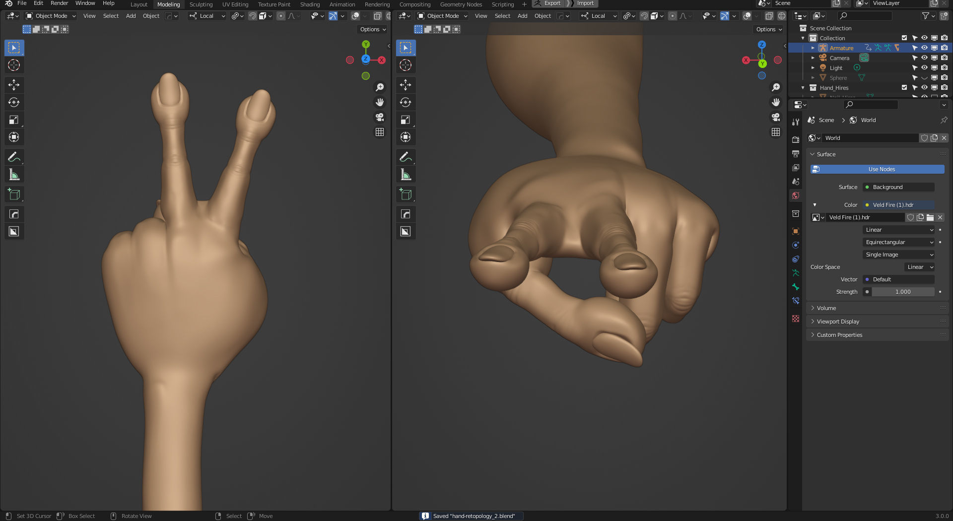 Rigged Stylized Hand - Blender 3D model_4