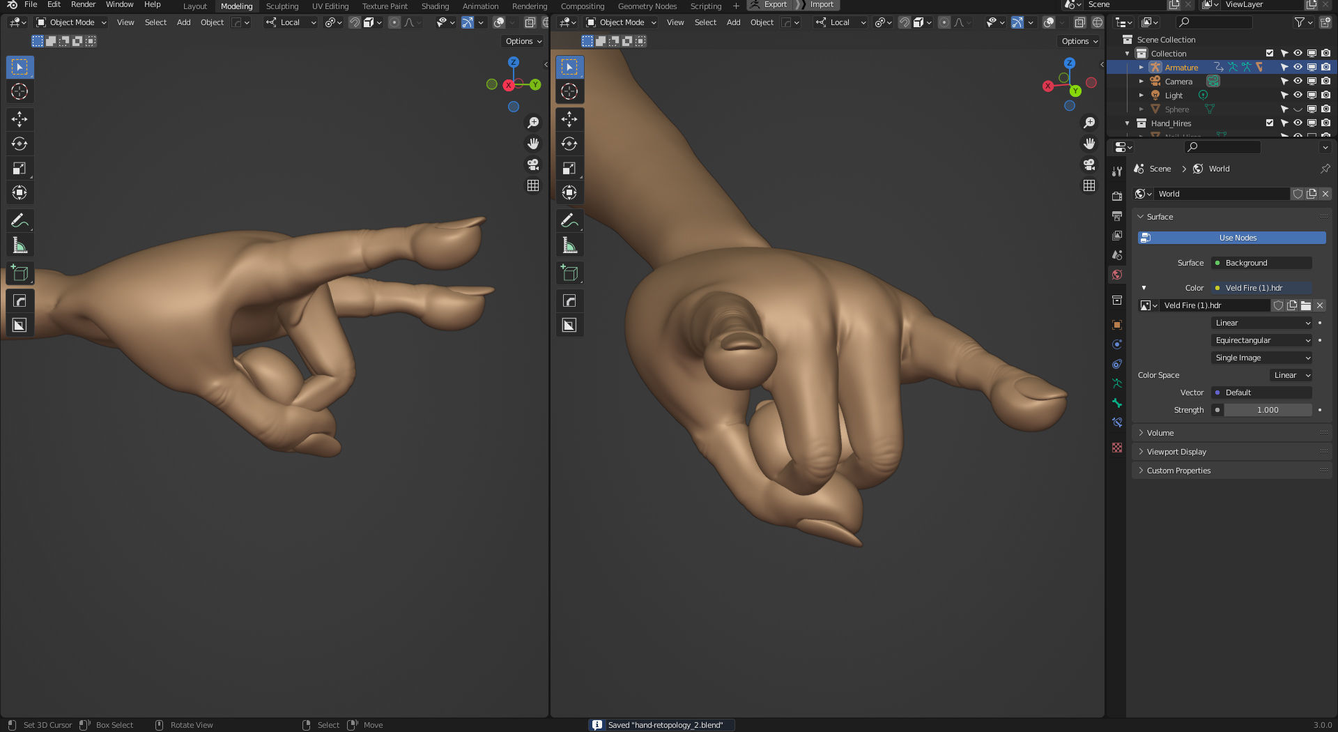 Rigged Stylized Hand - Blender 3D model_2