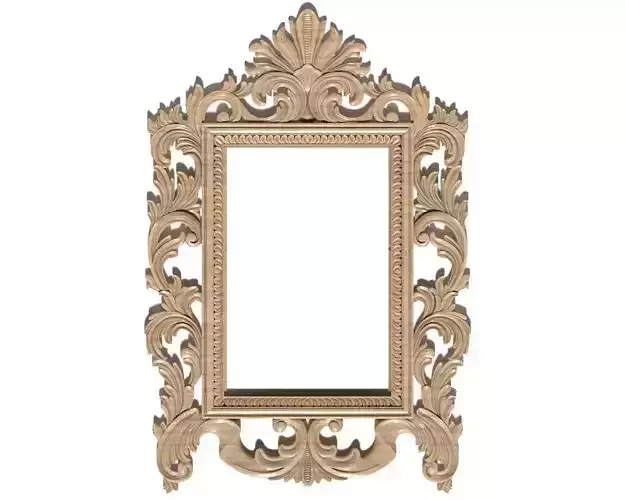 Frame-011 gold ornate frame 3D model