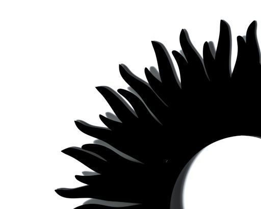 Frame-012 wooden sunburst mirror 3D model_5