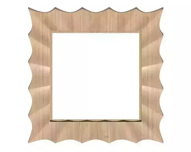 Frame-013 wooden frame with scalloped edge 3D model