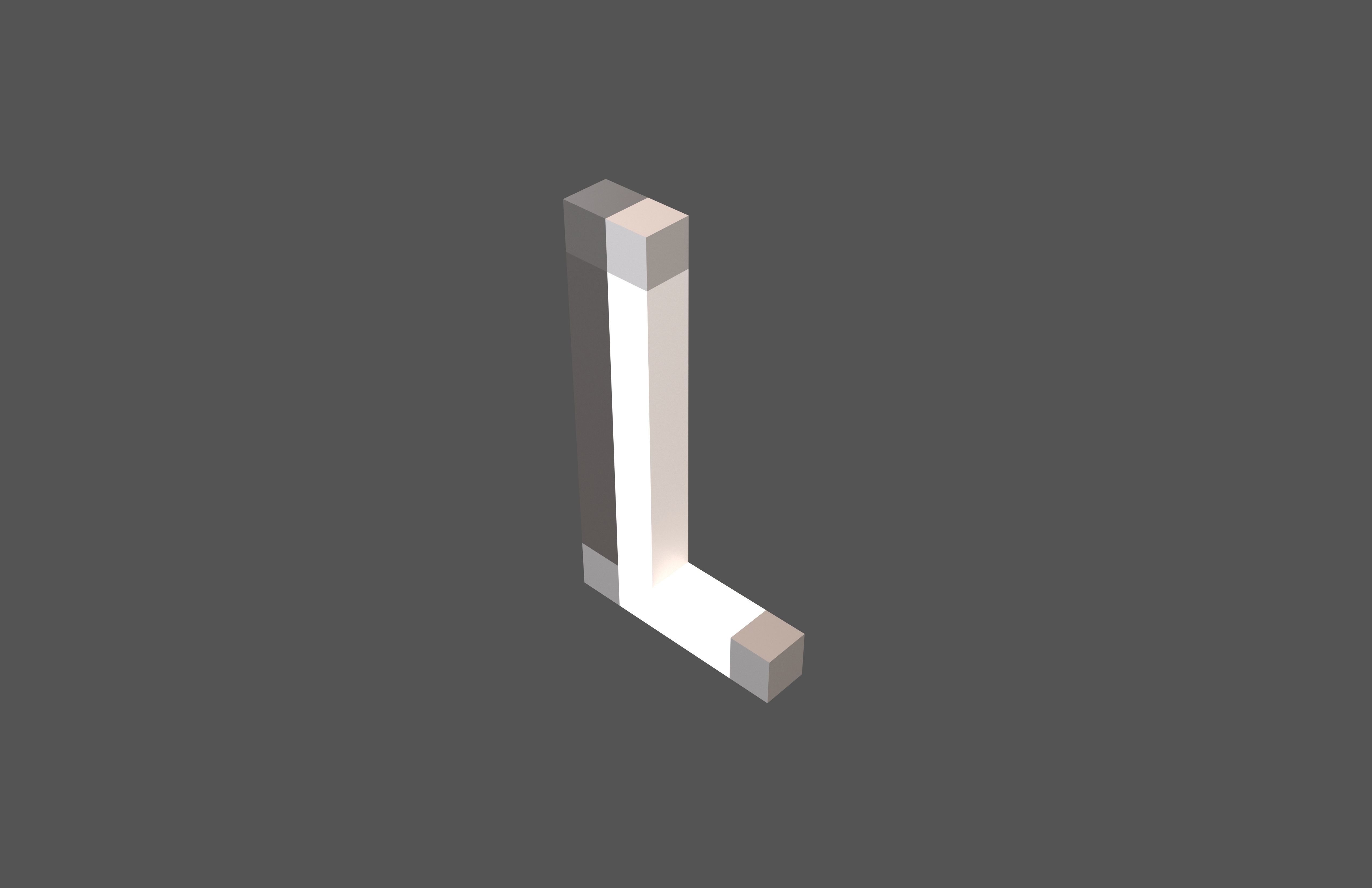 Pixel Font Pack 002 Low-poly 3D model_92