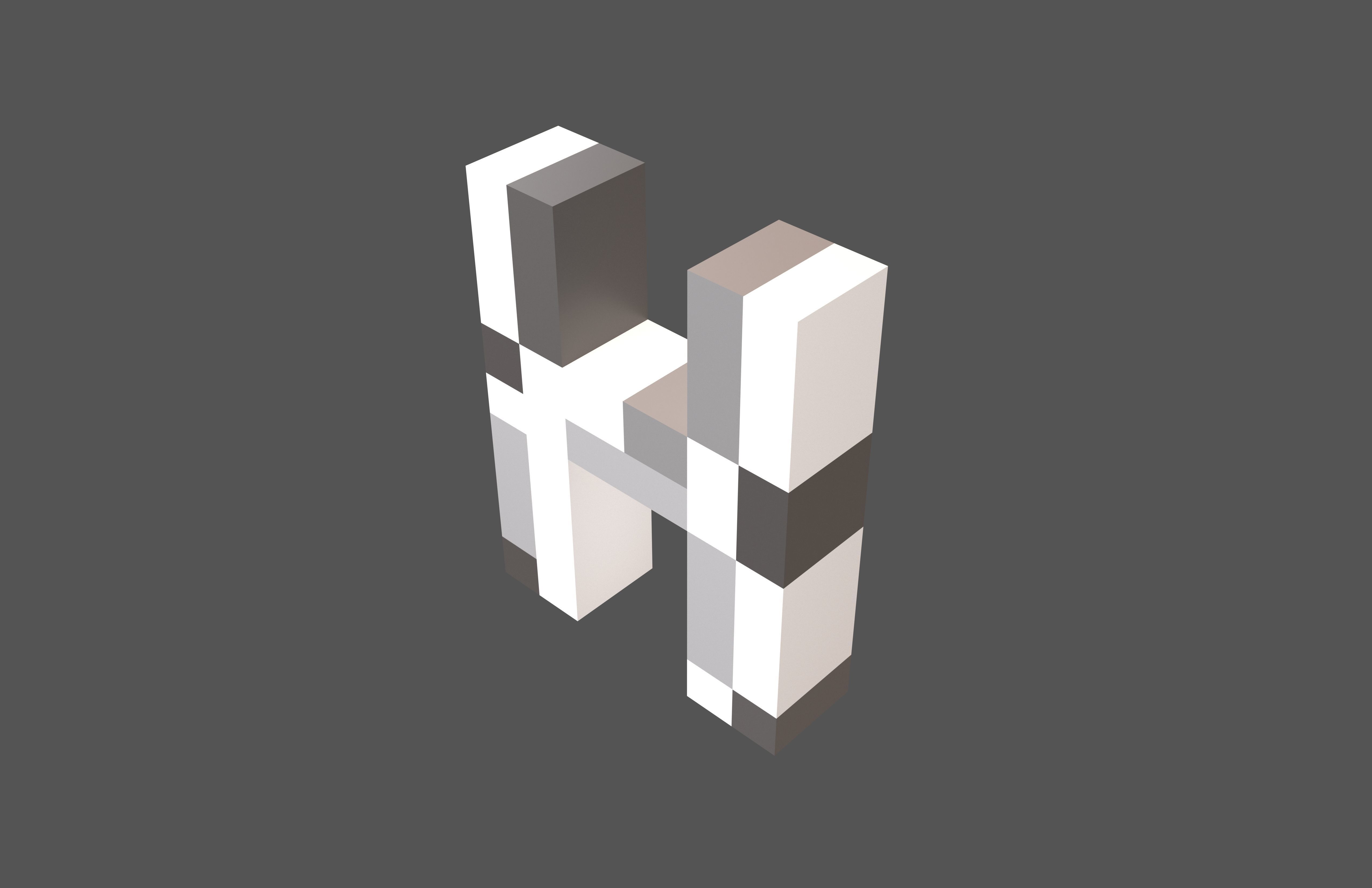 Pixel Font Pack 002 Low-poly 3D model_69