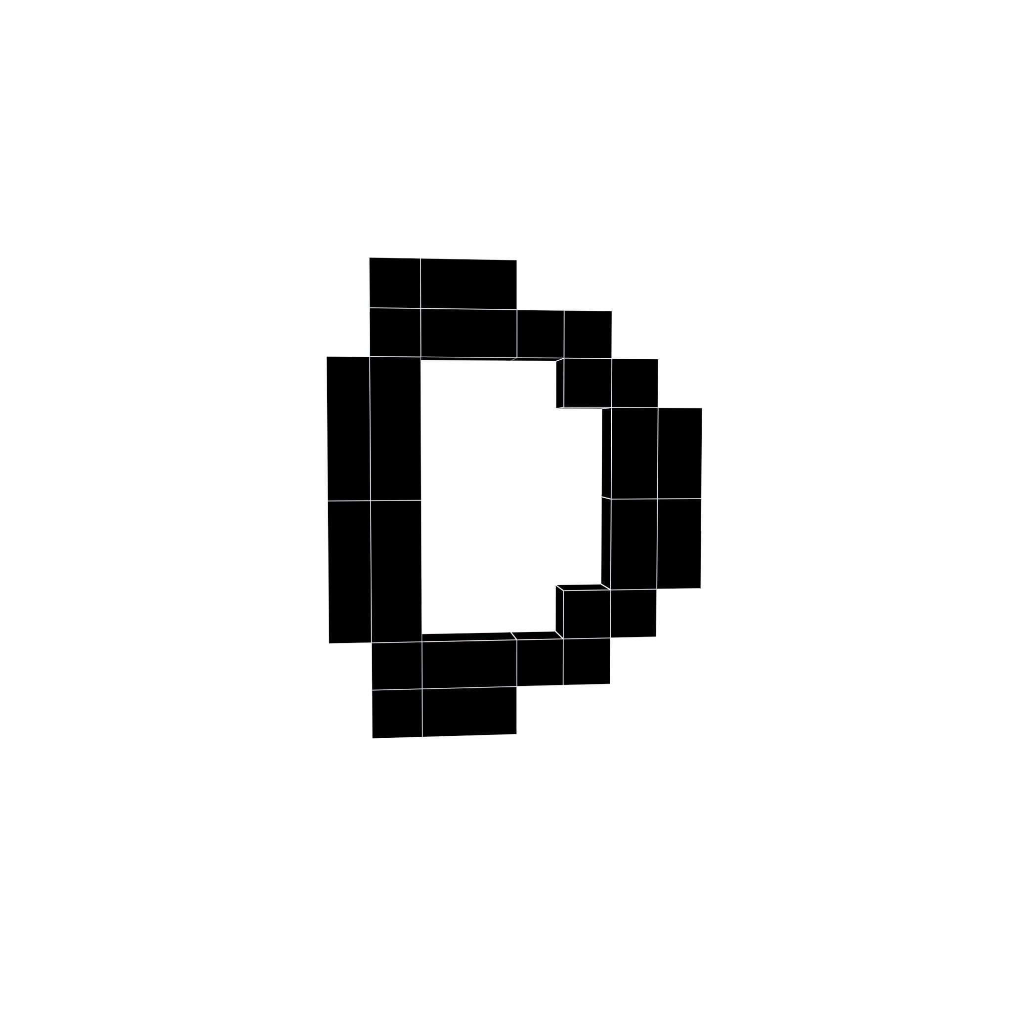 Pixel Font Pack 002 Low-poly 3D model_24