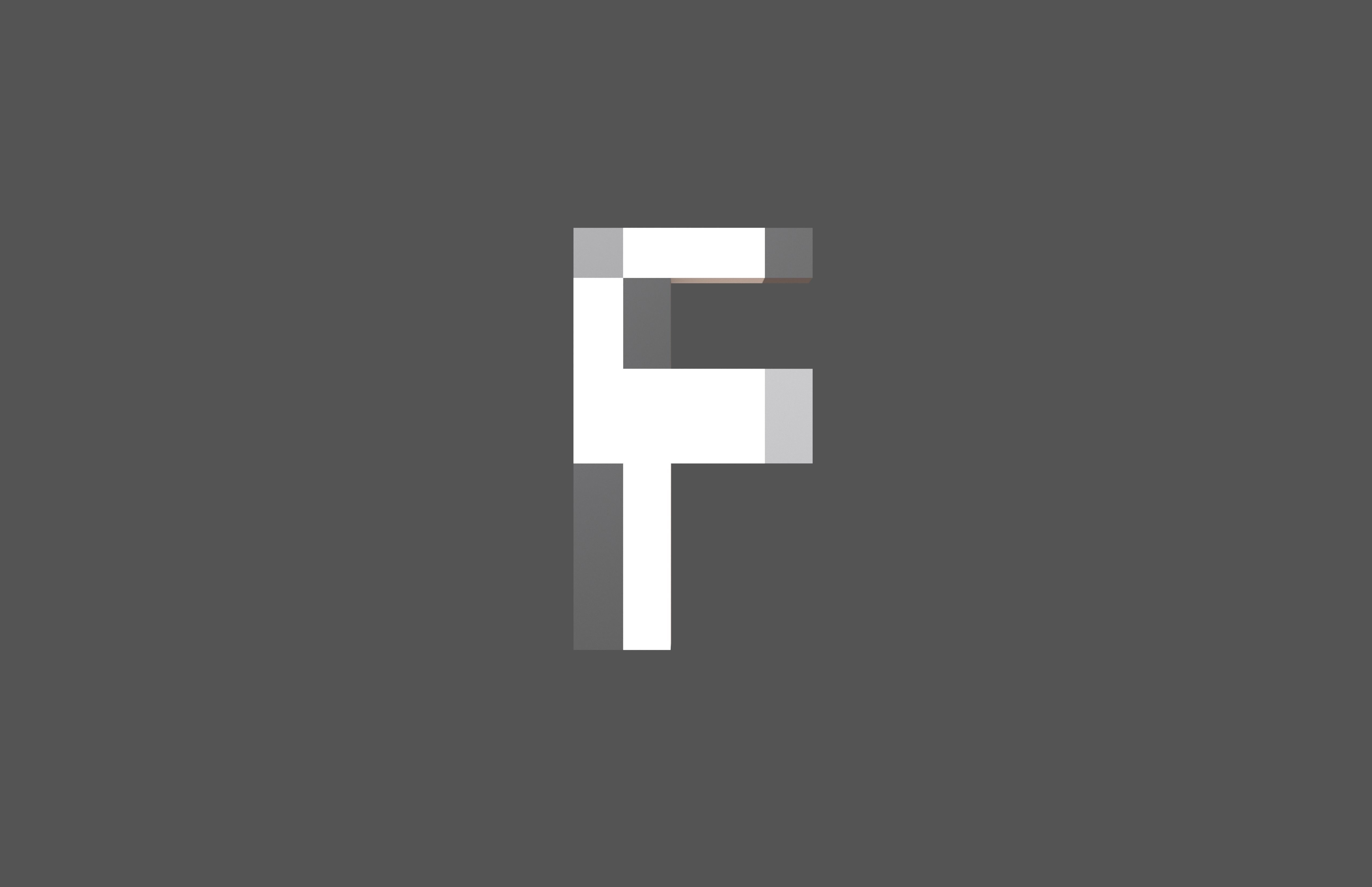 Pixel Font Pack 002 Low-poly 3D model_47