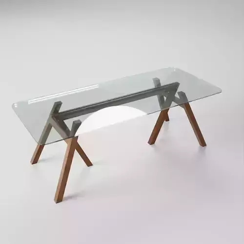 Glass Top Dinning Table by Iqonic Design