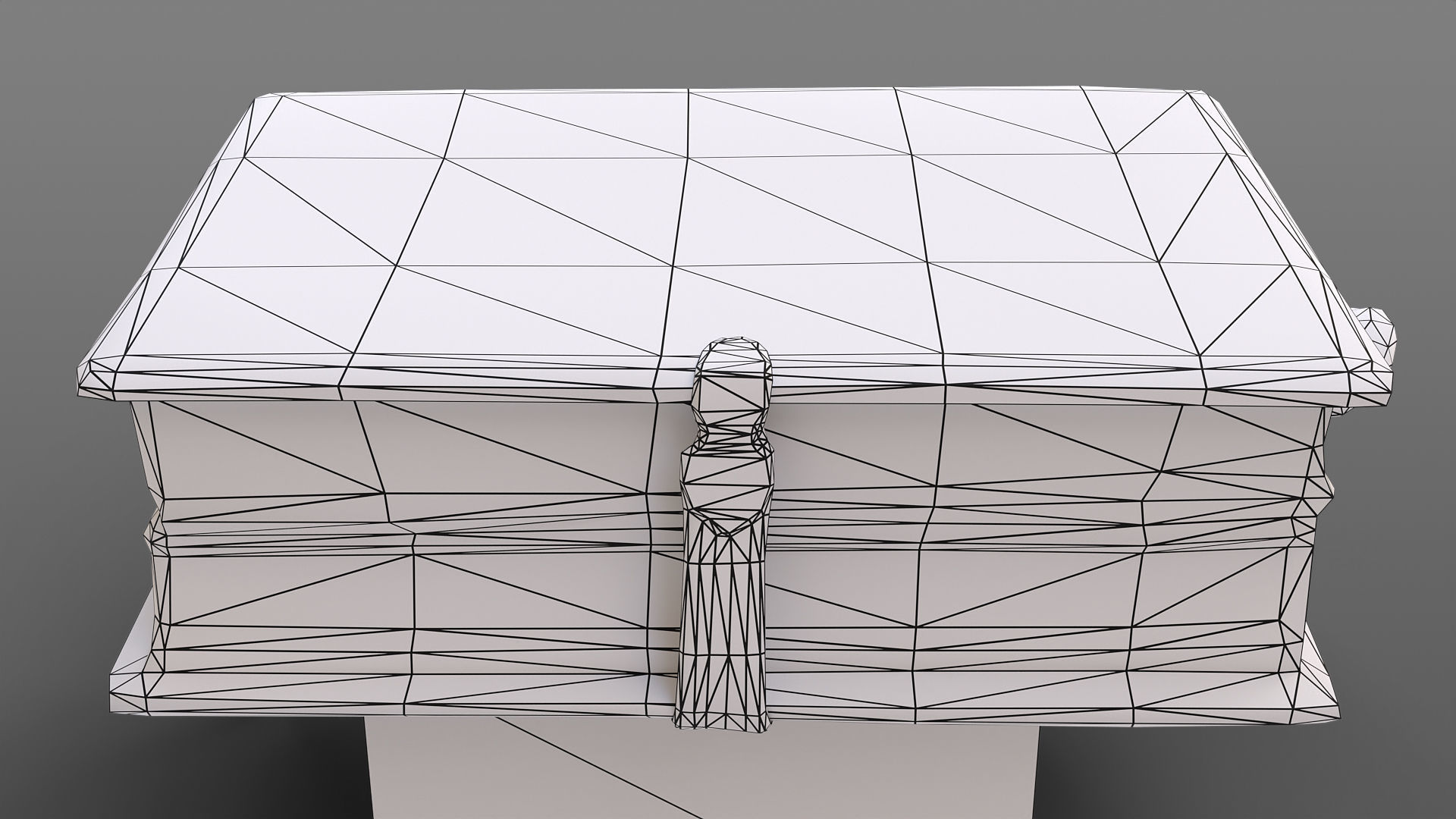 Old book closed Low-poly 3D model_6