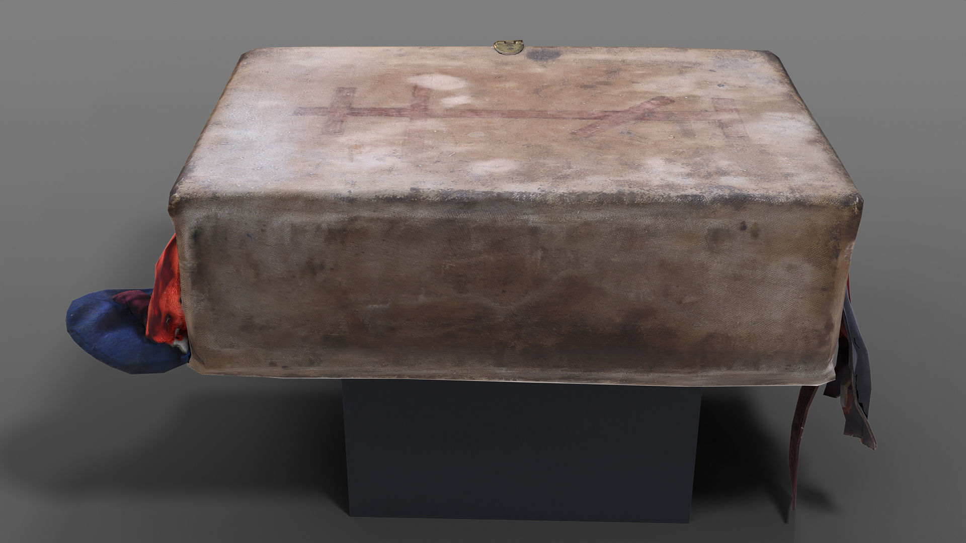 Old book closed Low-poly 3D model_3