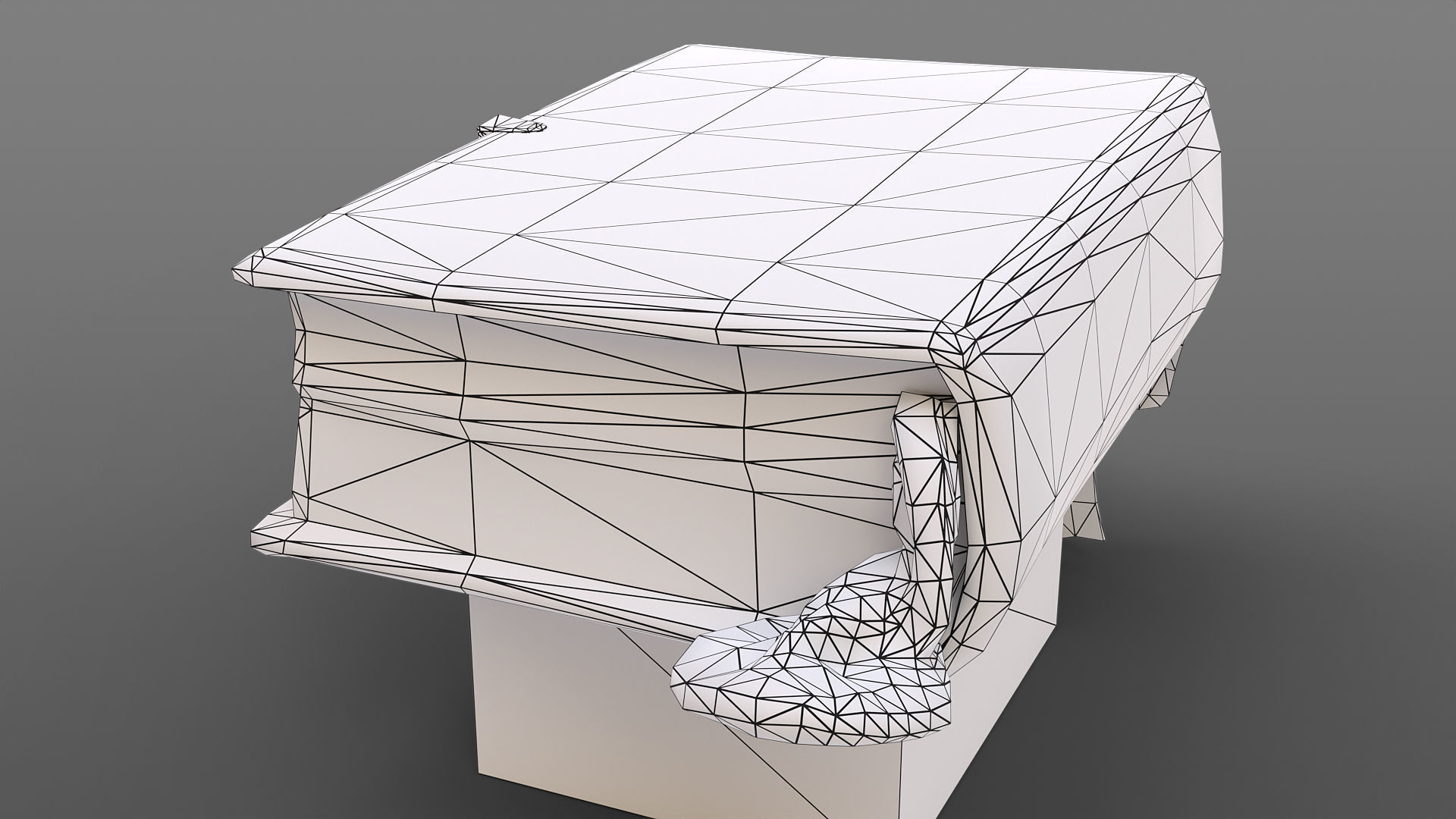Old book closed Low-poly 3D model_7