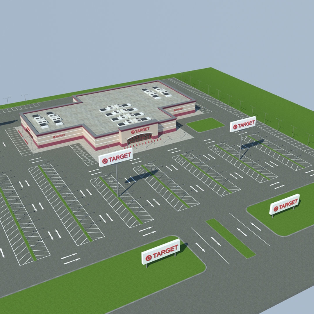 Target with Parking Lot 3D model_7
