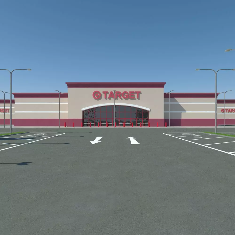 Target with Parking Lot 3D model_0
