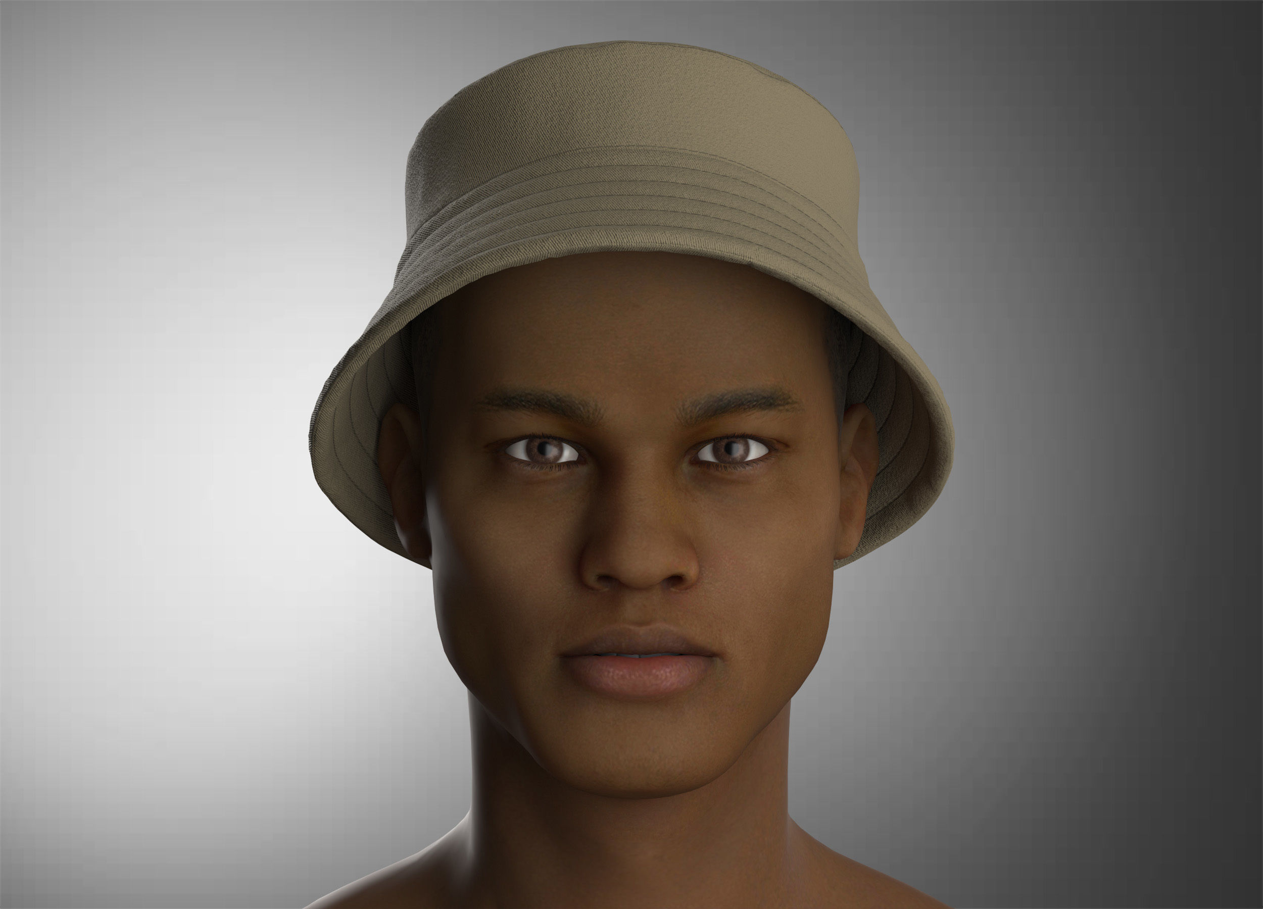 Bucket Hat 3D model_1
