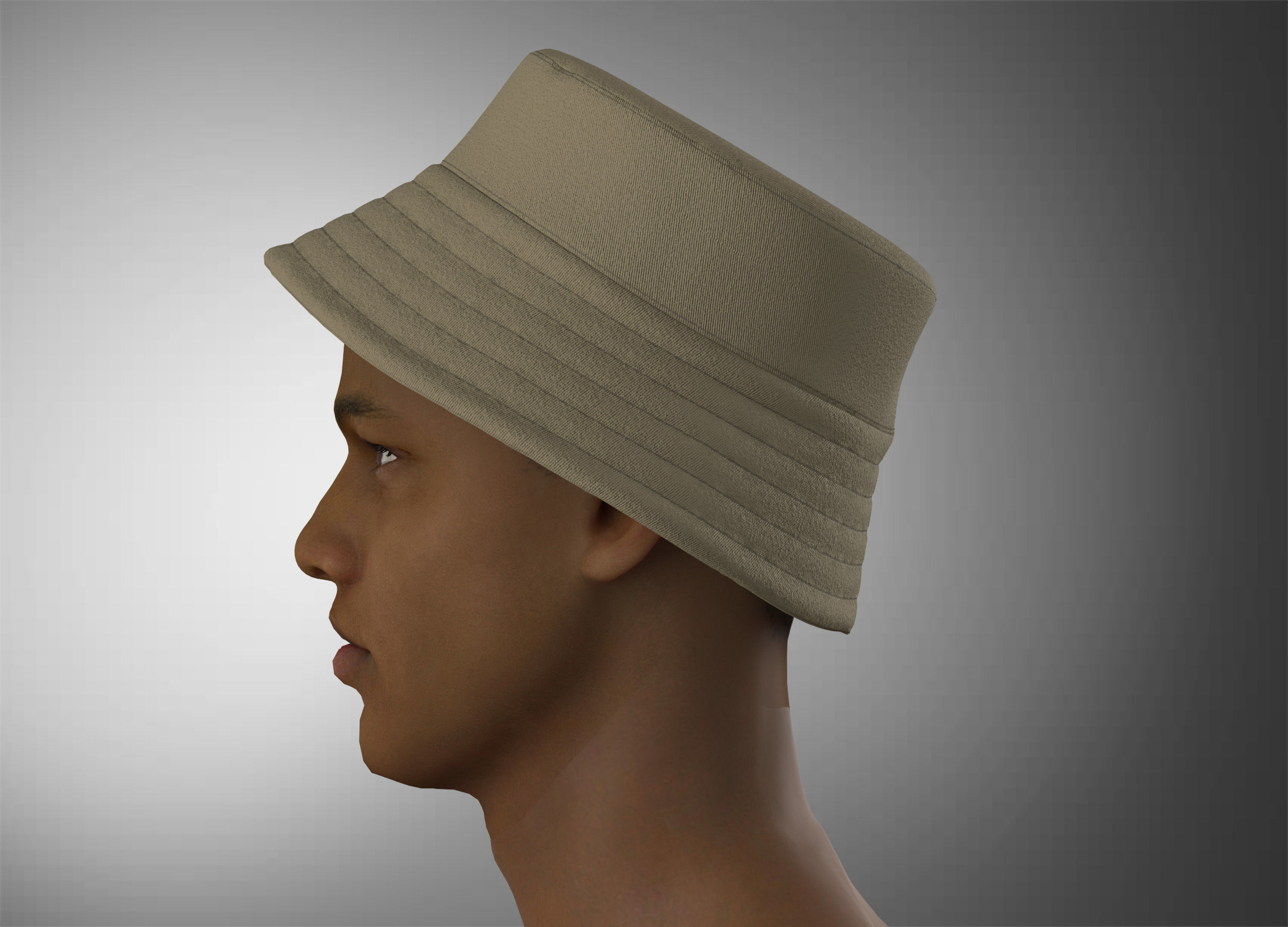 Bucket Hat 3D model_16