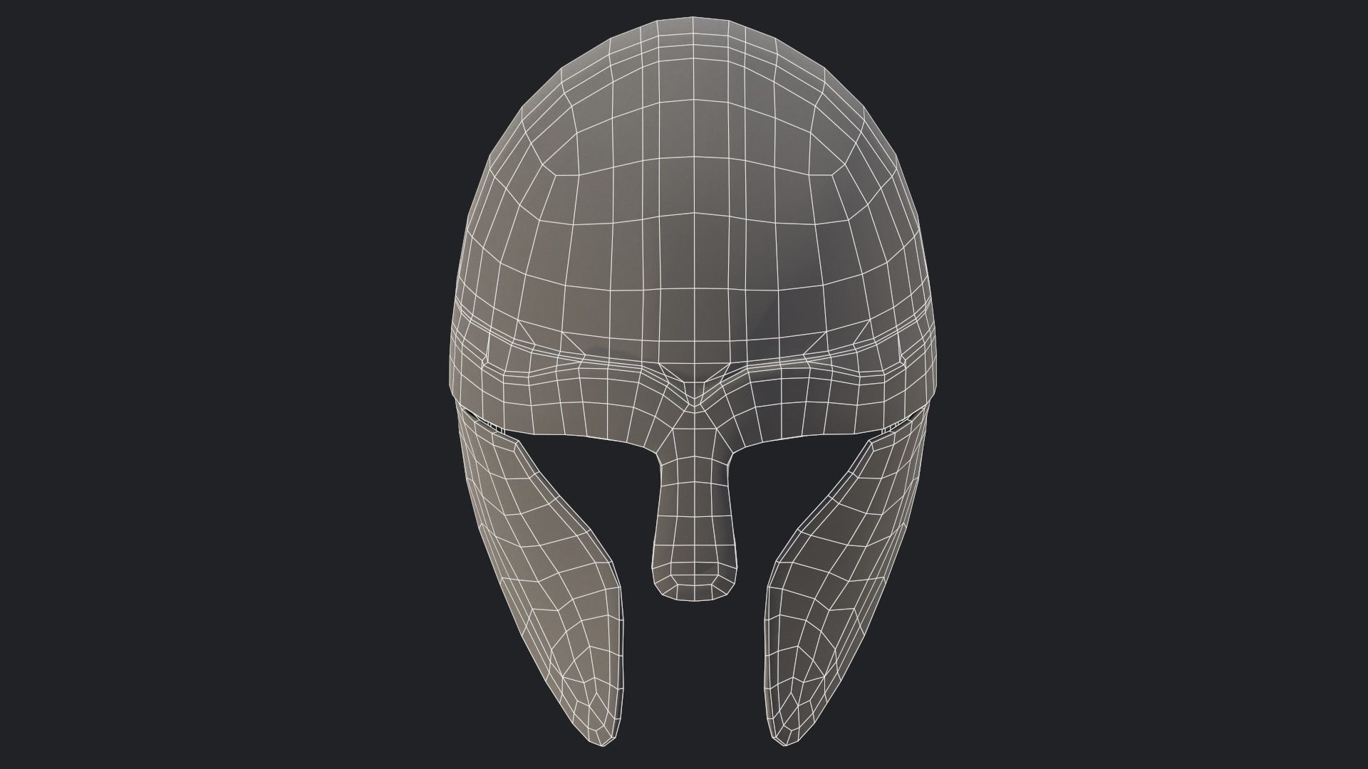 Viking Helmet Low-poly 3D model_24