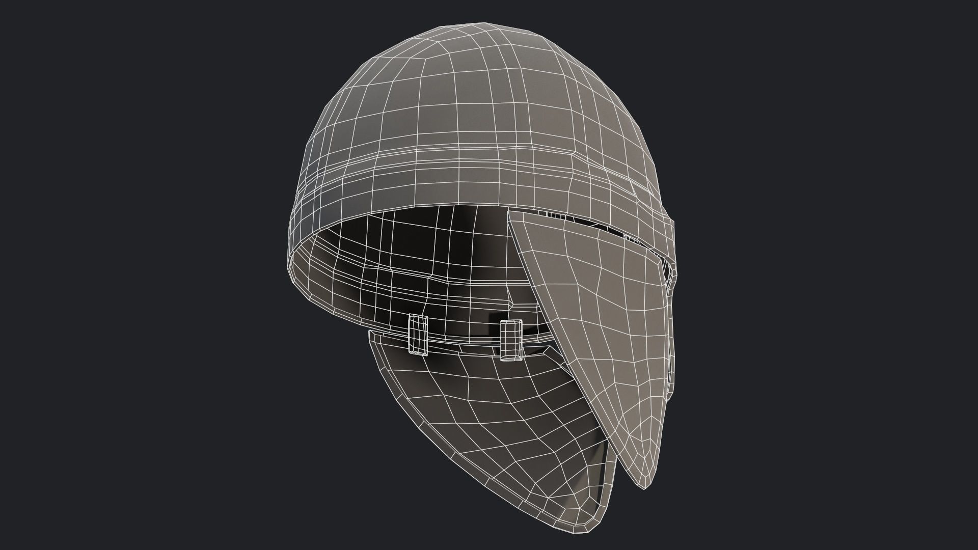 Viking Helmet Low-poly 3D model_25