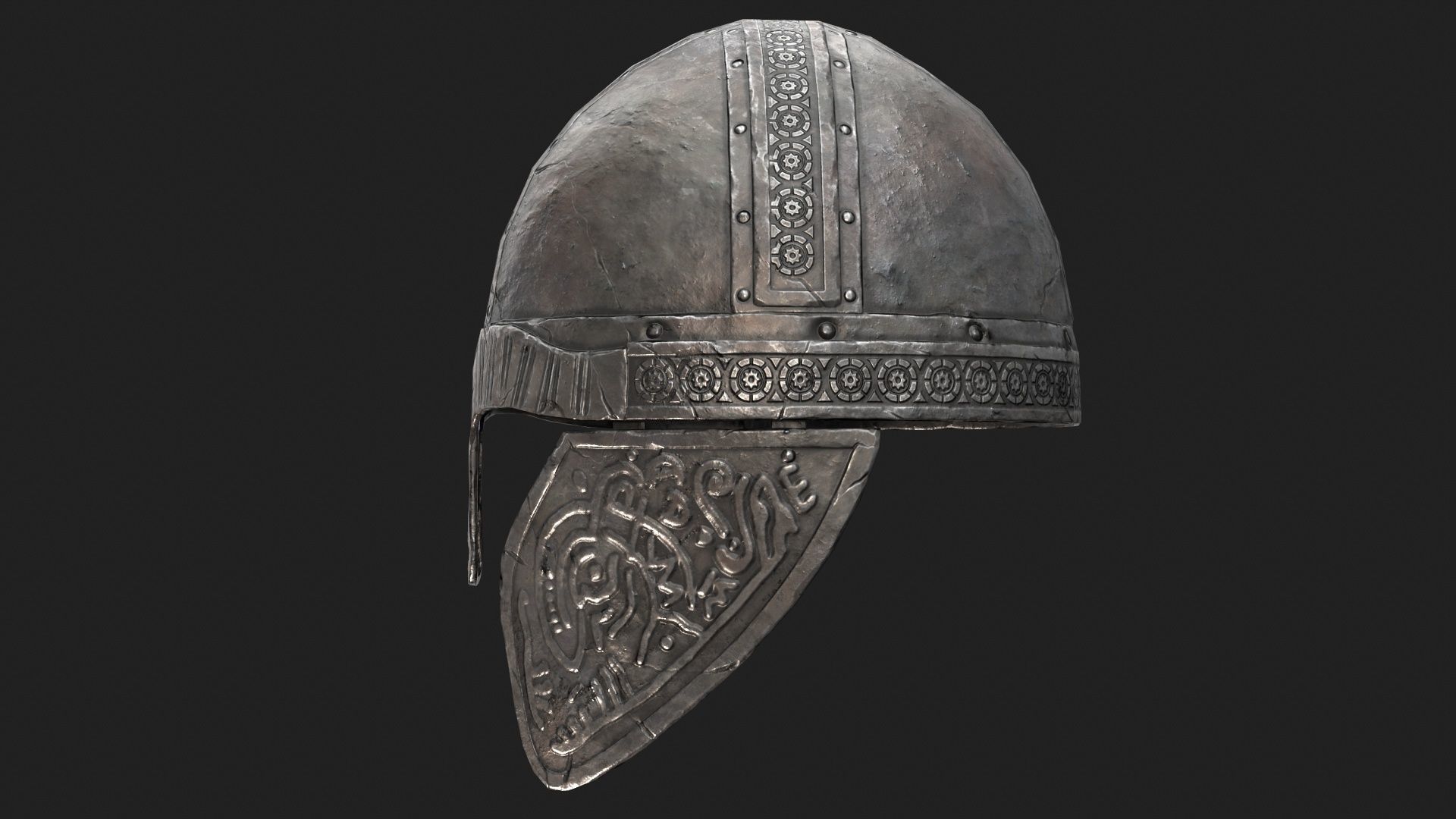 Viking Helmet Low-poly 3D model_8