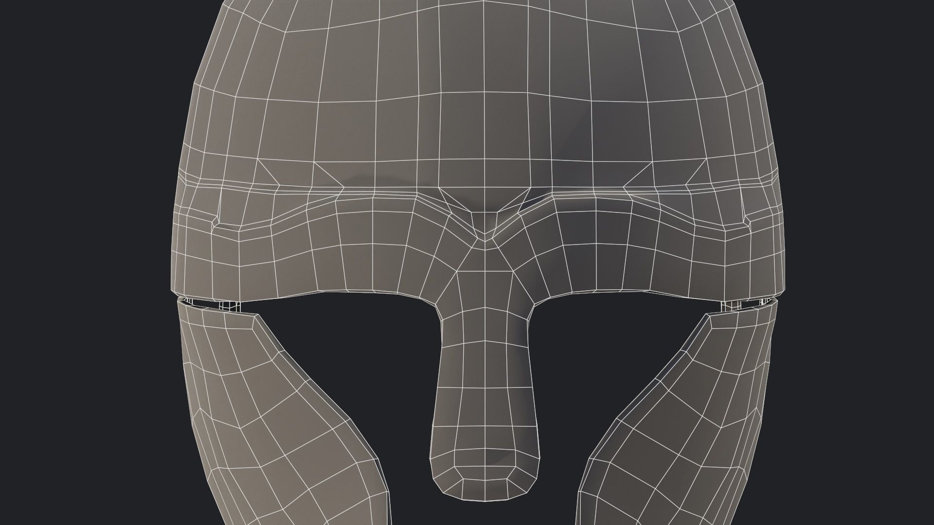 Viking Helmet Low-poly 3D model_26