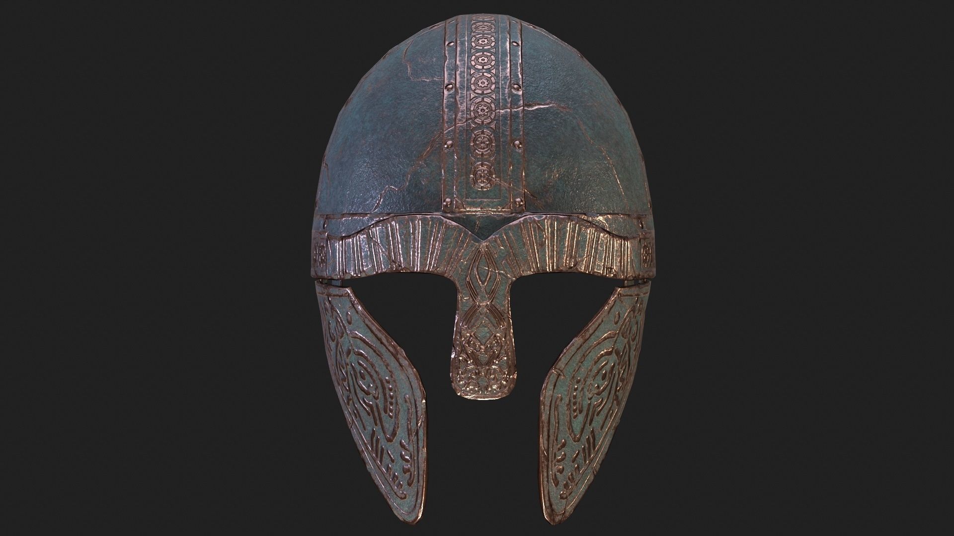 Viking Helmet Low-poly 3D model_18
