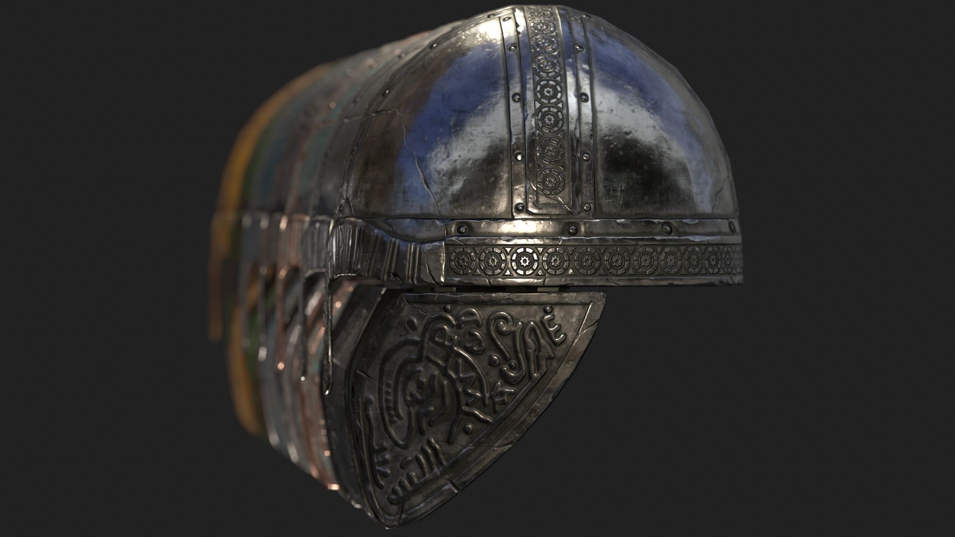 Viking Helmet Low-poly 3D model_19