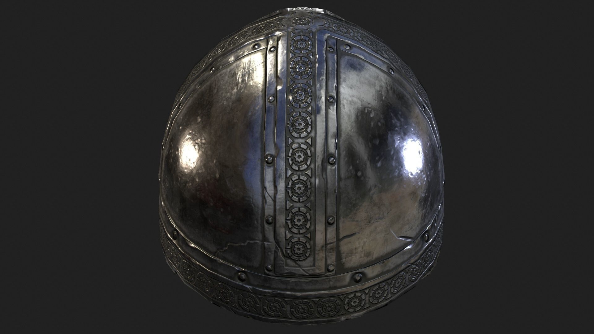 Viking Helmet Low-poly 3D model_14