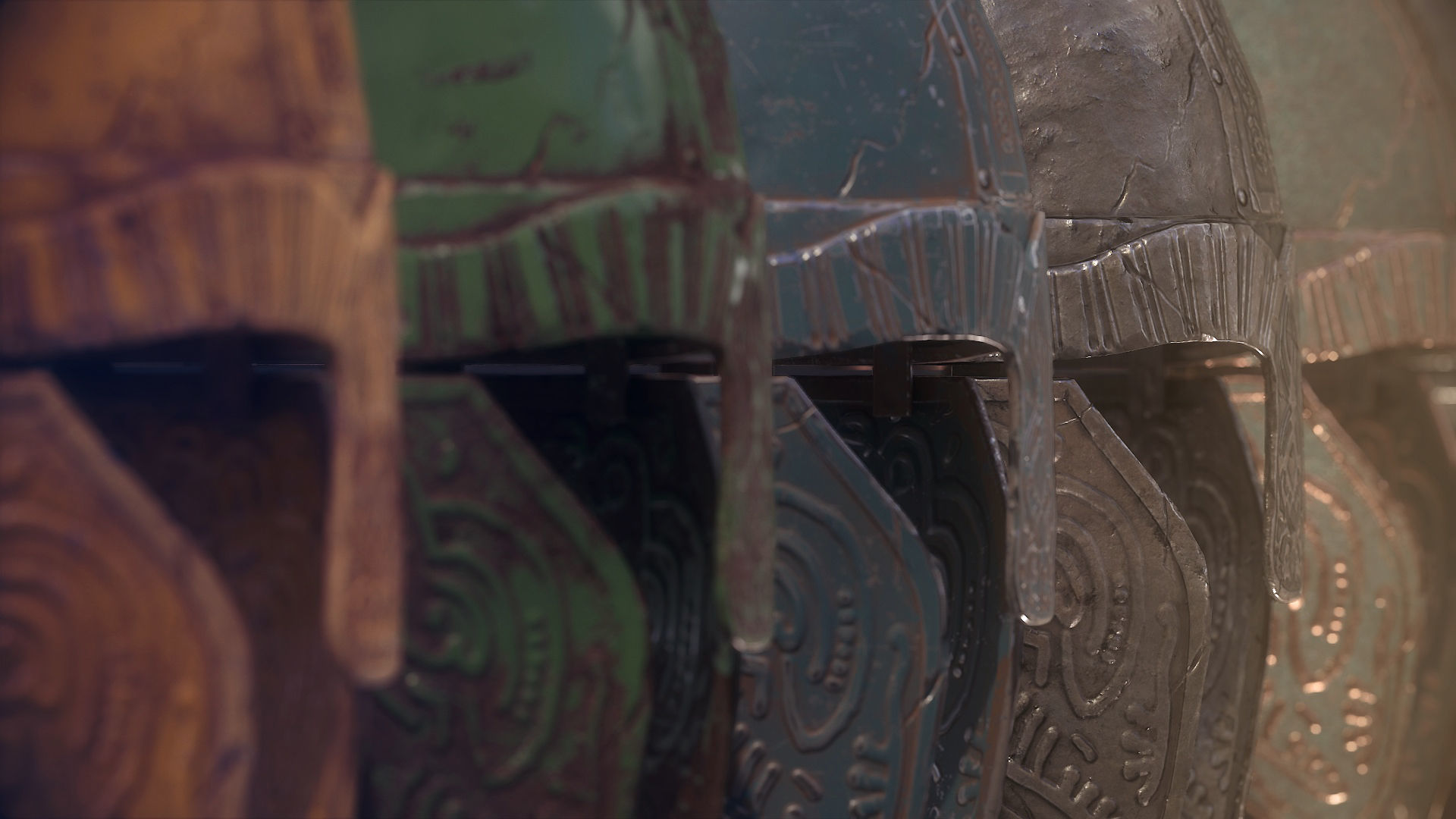 Viking Helmet Low-poly 3D model_1