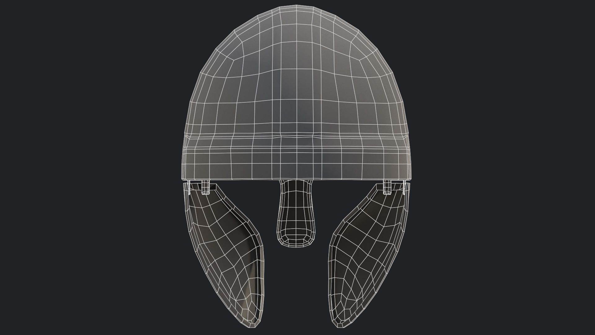 Viking Helmet Low-poly 3D model_23