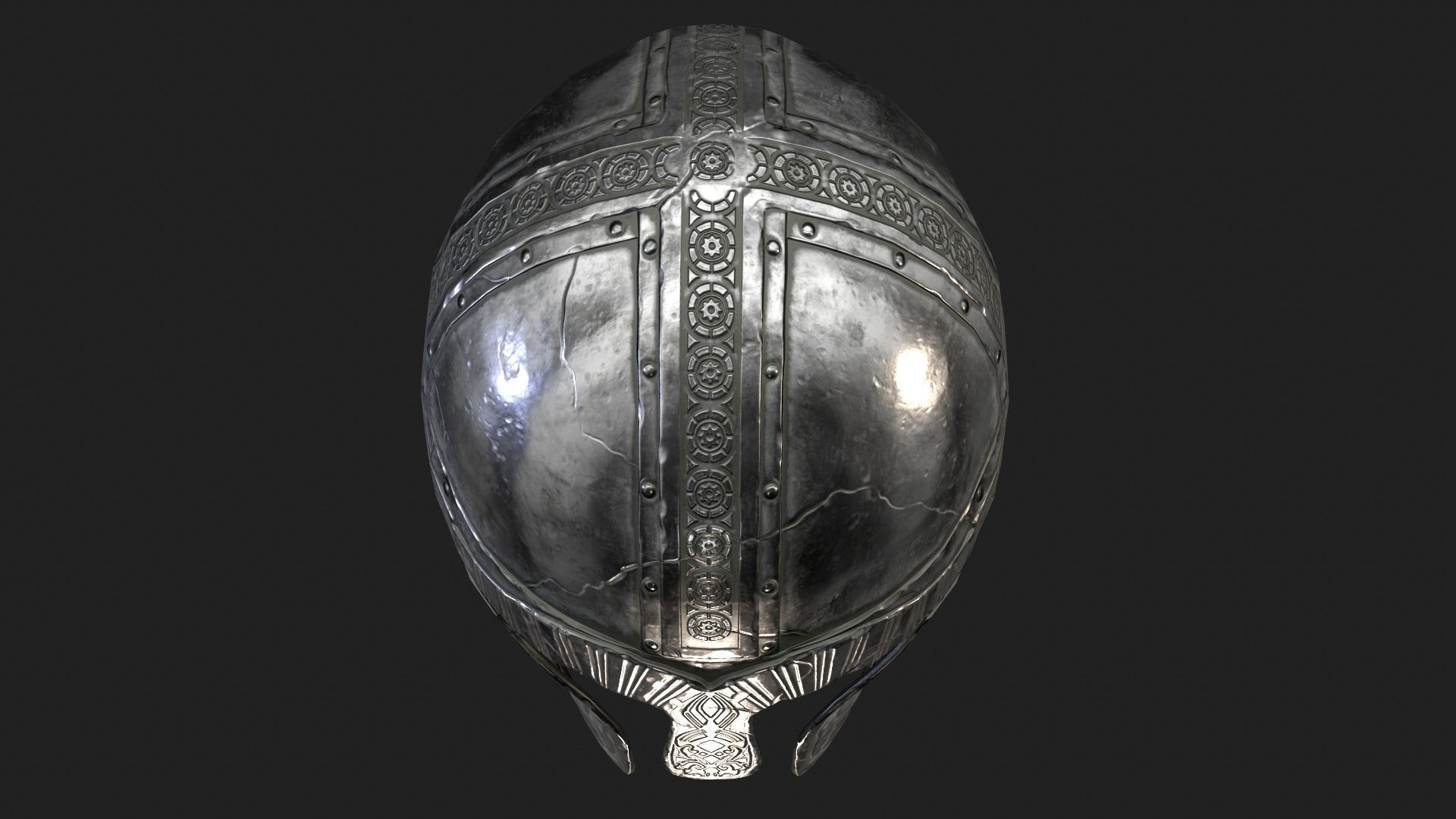 Viking Helmet Low-poly 3D model_12