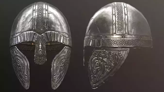 Viking Helmet Low-poly 3D model