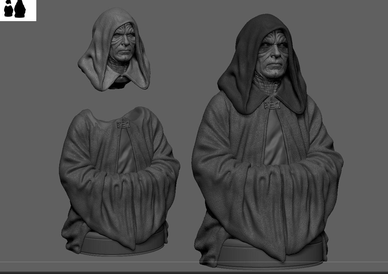Darth Sidious -Palpatine Statue 3D print model_12