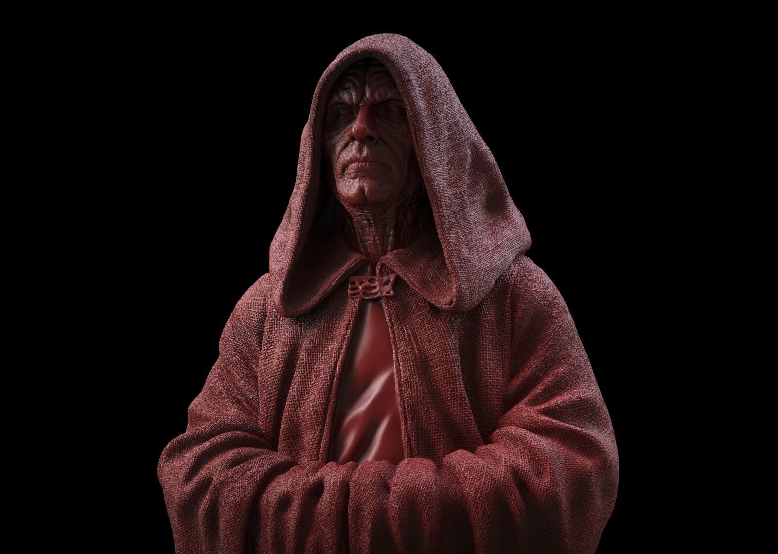 Darth Sidious -Palpatine Statue 3D print model_1
