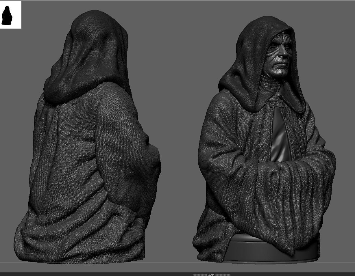 Darth Sidious -Palpatine Statue 3D print model_8