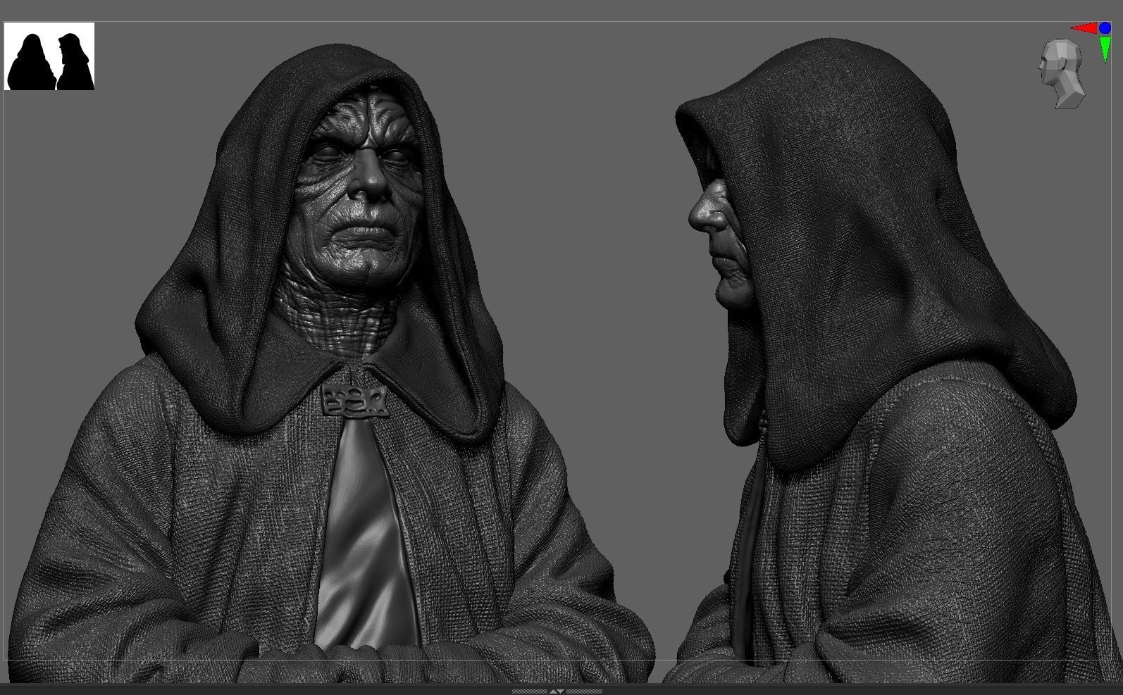 Darth Sidious -Palpatine Statue 3D print model_9