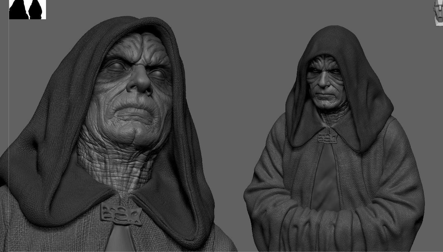 Darth Sidious -Palpatine Statue 3D print model_6