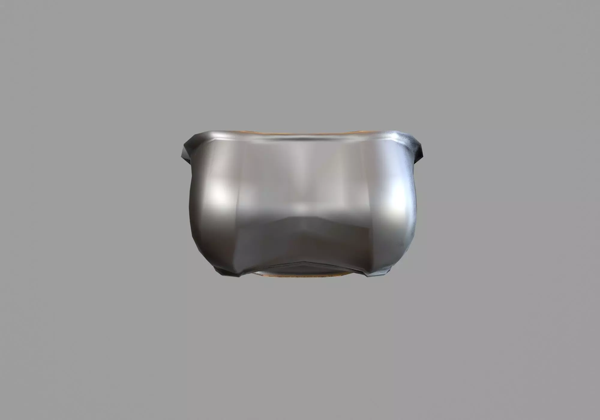 low poly metal top Low-poly 3D model