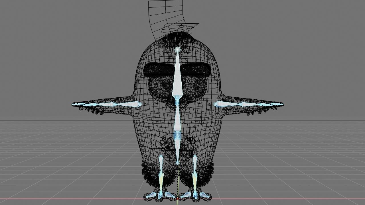 Angry bird  rigged character 3D model_7