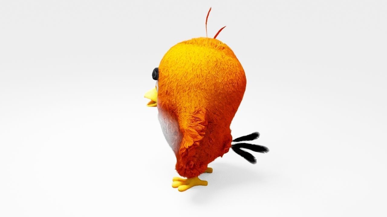Angry bird  rigged character 3D model_4