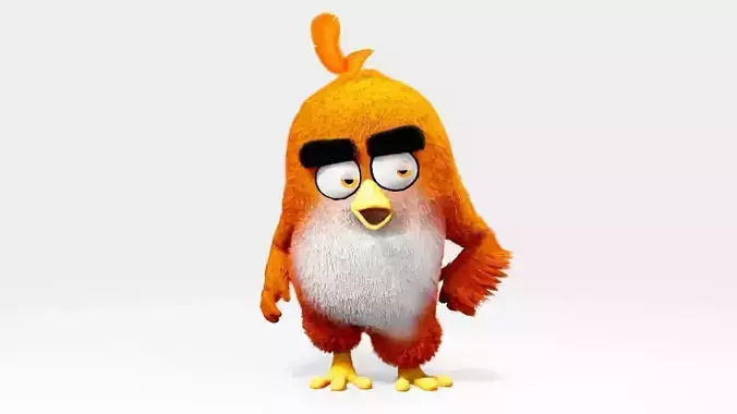 Angry bird  rigged character 3D model